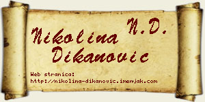 Nikolina Dikanović vizit kartica
